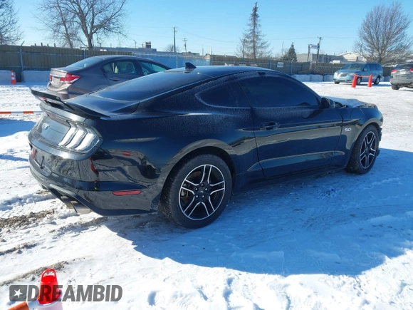 2021 Ford Mustang GT with VIN 1FA6P8CF3M5125450, listed as a IAAI auction lot 41632279 with 66,839 mi miles. Bid and sale history available at carsss.com. Image 4.