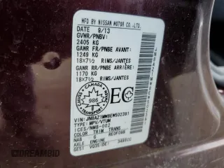 2014 Nissan Murano S with VIN JN8AZ1MW8EW502391, listed as a Copart auction lot 66810204 with 206,861 mi miles and Clean Title. Bid and sale history available at DreamBid. Image 13.