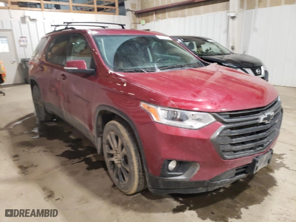 2021 Chevrolet Traverse RS with VIN 1GNEVJKW3MJ188695, listed as a Copart auction lot 42749675 with 0 mi miles and Salvage Title. Bid and sale history available at carsss.com. Image 4.