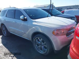 2012 Dodge Durango Citadel with VIN 1C4SDHET4CC180732, listed as a IAAI auction lot 41872508 with 127,081 mi miles and . Bid and sale history available at DreamBid. Image 1.