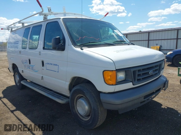 2006 Ford Econoline Cargo with VIN 1FTNE24W56HB17231, listed as a IAAI auction lot 42168028 with 256,998 mi miles and . Bid and sale history available at carsss.com. Image 1.