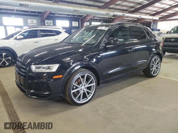 2018 Audi Q3 Premium Plus with VIN WA1JCCFS0JR033688, listed as a Copart auction lot 61352955 with 176,395 mi miles and Clean title. Bid and sale history available at DreamBid. Image 1.
