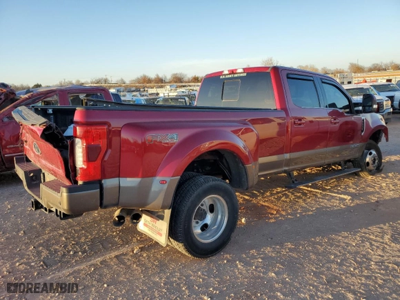 2019 Ford Super Duty F-350 DRW XL with VIN 1FT8W3DT6KED10456, listed as a Copart auction lot 82793774 with 55,751 mi miles and Salvage Title. Bid and sale history available at carsss.com. Image 3.