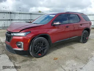 2022 Chevrolet Traverse Premier with VIN 1GNEVKKW4NJ127170, listed as a Copart auction lot 72755974 with 52,949 mi miles and Salvage Title. Bid and sale history available at carsss.com. Image 1.