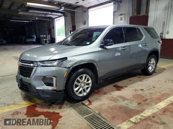 2023 Chevrolet Traverse LS with VIN 1GNERFKWXPJ117371, listed as a Copart auction lot 55616005 with 30,622 mi miles and Salvage title. Bid and sale history available at DreamBid. Image 1.