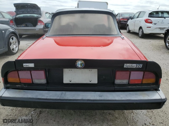1984 Alfa Romeo Alfa Romeo Veloce with VIN ZARBA5414E1020264, listed as a Copart auction lot 75438954 with 0 mi miles and Non Repairable. Bid and sale history available at carsss.com. Image 6.