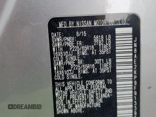 2015 Nissan Quest SV with VIN JN8AE2KP9F9133991, listed as a Copart auction lot 45724745 with 101,052 mi miles and Salvage Title. Bid and sale history available at carsss.com. Image 14.