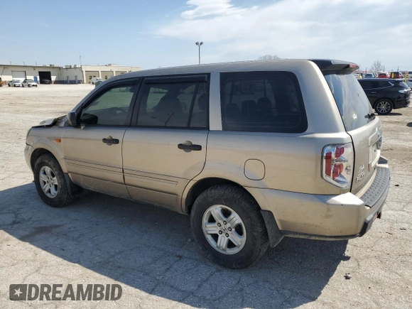 2006 Honda Pilot LX z VIN 5FNYF18196B017457, wystawiony jako Copart lot #53818945 z przebiegiem 148 041 mil mil oraz Szkoda całkowita • Salvage title. Historia ofert i sprzedaży dostępna na DreamBid. Obrazek 2.