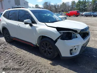 2019 Subaru Forester Sport with VIN JF2SKAJC0KH426164, listed as a IAAI auction lot 41995569 with 101,336 mi miles. Bid and sale history available at carsss.com. Image 1.