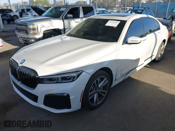 2020 BMW 7 Series 750i xDrive with VIN WBA7U2C07LGM26660, listed as a IAAI auction lot 41972591 with 30,786 mi miles. Bid and sale history available at carsss.com. Image 18.