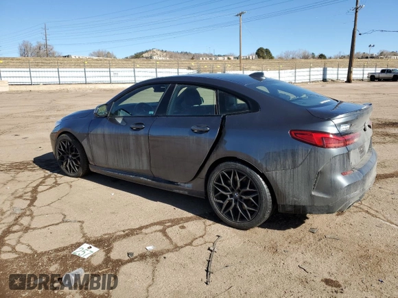 2020 BMW 2 Series M235i xDrive with VIN WBA13AL08L7F58414, listed as a Copart auction lot 42387115 with 60,835 mi miles and Salvage Title. Bid and sale history available at carsss.com. Image 2.