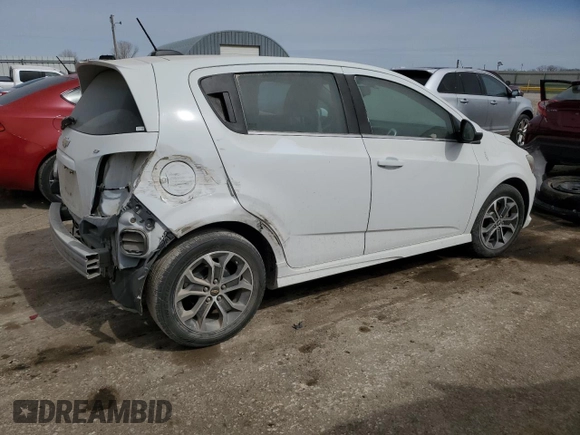 2017 Chevrolet Sonic LT with VIN 1G1JD6SH8H4145766, listed as a Copart auction lot 87024534 with 109,442 mi miles and Salvage Title. Bid and sale history available at carsss.com. Image 3.