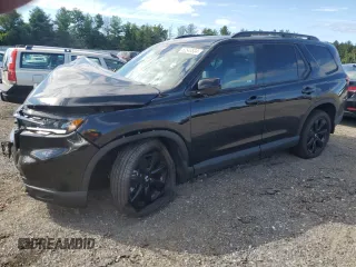 2025 Honda Pilot Black Edition with VIN 5FNYG1H98SB007175, listed as a Copart auction lot 62543534 with 1,974 mi miles and Salvage Title. Bid and sale history available at carsss.com. Image 1.