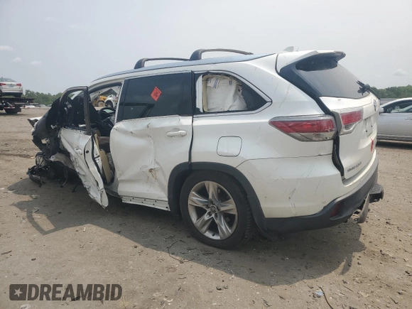 2016 Toyota Highlander Limited with VIN 5TDDKRFH8GS300891, listed as a Copart auction lot 59904125 with 101,812 mi miles and Salvage title. Bid and sale history available at DreamBid. Image 2.