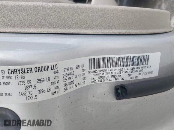 2010 Jeep Grand Cherokee Limited with VIN 1J4RR5GT5AC137889, listed as a IAAI auction lot 42182066 with 173,820 mi miles and . Bid and sale history available at DreamBid. Image 9.