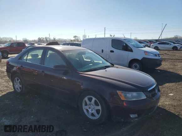 2006 Hyundai Sonata GLS with VIN 5NPEU46F76H090837, listed as a Copart auction lot 80786564 with 109,886 mi miles and Clean Title. Bid and sale history available at DreamBid. Image 4.
