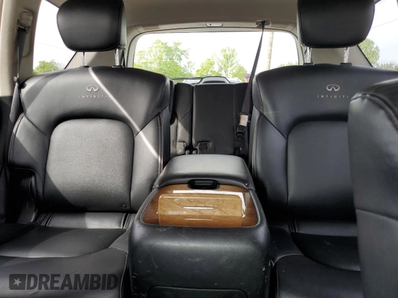 2012 Infiniti QX56 7-passenger z VIN JN8AZ2NE6C9020963, wystawiony jako Copart lot #58392675 z przebiegiem 256 752 mil mil oraz Szkoda całkowita • Salvage title. Historia ofert i sprzedaży dostępna na DreamBid. Obrazek 10.