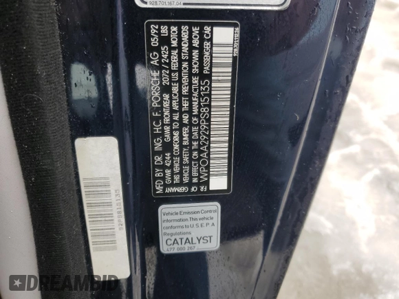 1993 Porsche 928 z VIN WP0AA2929PS815135, wystawiony jako Copart lot #86840514 z przebiegiem 69 263 mil mil oraz Szkody całkowita. Historia ofert i sprzedaży dostępna na DreamBid. Obrazek 13.