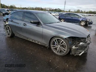 2020 BMW 3 Series M340i with VIN 3MW5U7J05L8B44054, listed as a Copart auction lot 50531364 with 38,012 mi miles and Salvage Title. Bid and sale history available at carsss.com. Image 4.