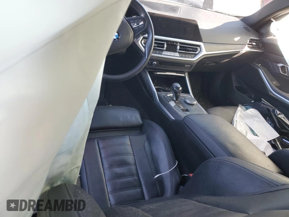 2020 BMW 3 Series 330i xDrive with VIN WBA5R7C02LFH45396, listed as a Copart auction lot 49898295 with 0 mi miles and Salvage Title. Bid and sale history available at carsss.com. Image 8.