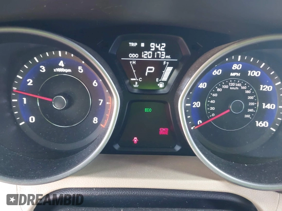 2013 Hyundai Elantra GLS with VIN 5NPDH4AE4DH248613, listed as a IAAI auction lot 41969664 with 120,173 mi miles and . Bid and sale history available at DreamBid. Image 7.