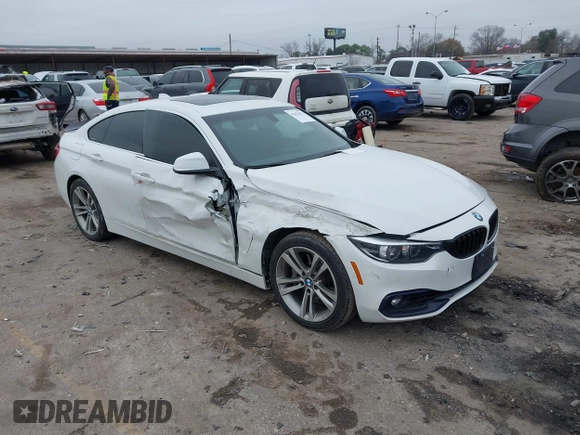 2018 BMW 4 Series 440i with VIN WBA4J5C56JBF07087, listed as a IAAI auction lot 41421921 with 61,601 mi miles and . Bid and sale history available at DreamBid. Image 1.
