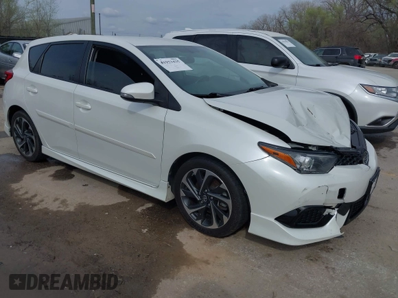 2016 Scion iM z VIN JTNKARJE1GJ503475, wystawiony jako IAAI lot #41933435 z przebiegiem 146 581 mil mil oraz . Historia ofert i sprzedaży dostępna na DreamBid. Obrazek 1.