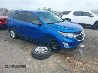 2019 Chevrolet Equinox LS z VIN 3GNAXHEV9KS636132, wystawiony jako IAAI lot #41843652 z przebiegiem 238 628 mil mil oraz . Historia ofert i sprzedaży dostępna na DreamBid. Obrazek 1.