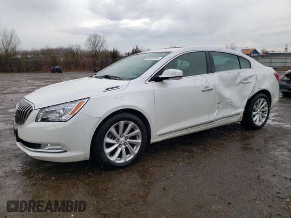 2016 Buick LaCrosse Leather with VIN 1G4GB5G32GF170692, listed as a Copart auction lot 50130155 with 109,576 mi miles and Salvage Title. Bid and sale history available at carsss.com. Image 1.