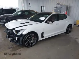 2023 Kia Stinger GT2 with VIN KNAE55LCXP6135128, listed as a IAAI auction lot 41281782 with 6,272 mi miles. Bid and sale history available at carsss.com. Image 20.