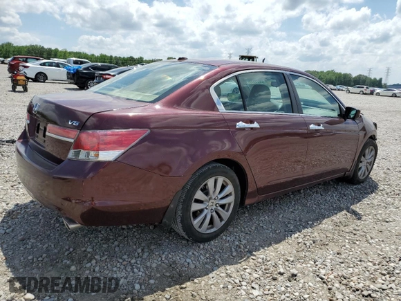 2011 Honda Accord EX-L with VIN 1HGCP3F88BA009485, listed as a Copart auction lot 55088555 with 129,628 mi miles and Salvage title. Bid and sale history available at DreamBid. Image 3.