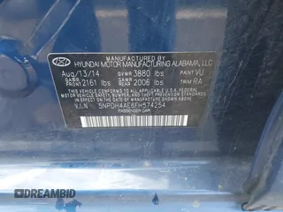 2015 Hyundai Elantra SE z VIN 5NPDH4AE6FH574254, wystawiony jako IAAI lot #41825995 z przebiegiem 107 080 mil mil oraz . Historia ofert i sprzedaży dostępna na DreamBid. Obrazek 9.