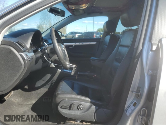 2007 Audi A4 2.0T with VIN WAUAF78E57A017762, listed as a Copart auction lot 50234585 with 159,666 mi miles and Salvage Title. Bid and sale history available at carsss.com. Image 7.