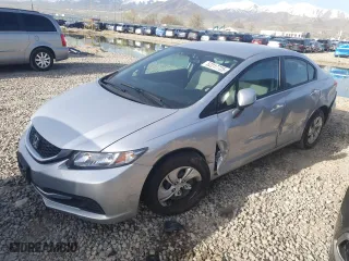 2013 Honda Civic Sdn LX with VIN 2HGFB2F58DH569958, listed as a Copart auction lot 52217725 with 62,921 mi miles and Salvage Title. Bid and sale history available at carsss.com. Image 1.