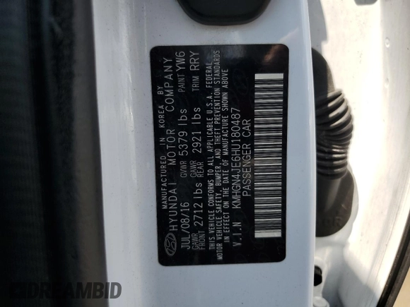 2017 Genesis G80 3.8L with VIN KMHGN4JE6HU180487, listed as a Copart auction lot 61892375 with 150,397 mi miles and Salvage title. Bid and sale history available at DreamBid. Image 12.