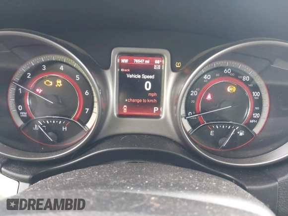 2015 Dodge Journey Crossroad with VIN 3C4PDCGG3FT599771, listed as a IAAI auction lot 41634296 with 76,547 mi miles and . Bid and sale history available at DreamBid. Image 15.
