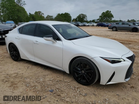 2021 Lexus IS 300 with VIN JTHAA1D25M5116367, listed as a Copart auction lot 52492945 with 132,647 mi miles and Salvage title. Bid and sale history available at DreamBid. Image 4.