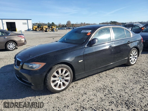 2007 BMW 3 Series 335i with VIN WBAVB73547PA86480, listed as a Copart auction lot 84990514 with 202,020 mi miles and Salvage Title. Bid and sale history available at carsss.com. Image 1.
