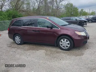 2013 Honda Odyssey LX with VIN 5FNRL5H25DB080209, listed as a IAAI auction lot 42123644 with 157,631 mi miles and . Bid and sale history available at carsss.com. Image 13.