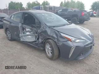 2019 Toyota Prius LE with VIN JTDL9RFU6K3010339, listed as a IAAI auction lot 42510791 with 9,084 mi miles and . Bid and sale history available at DreamBid. Image 1.