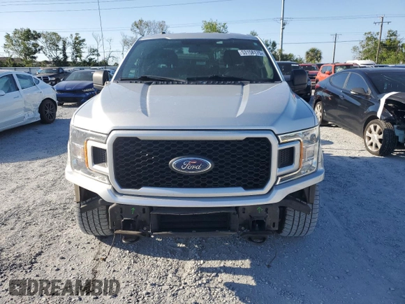 2018 Ford F-150 XL with VIN 1FTEX1EPXJKD49590, listed as a Copart auction lot 53158175 with 243,079 mi miles and Salvage Title. Bid and sale history available at carsss.com. Image 5.