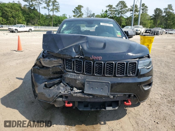 2019 Jeep Grand Cherokee Trailhawk with VIN 1C4RJFLG6KC838275, listed as a Copart auction lot 53002185 with 77,597 mi miles and Salvage title. Bid and sale history available at DreamBid. Image 5.