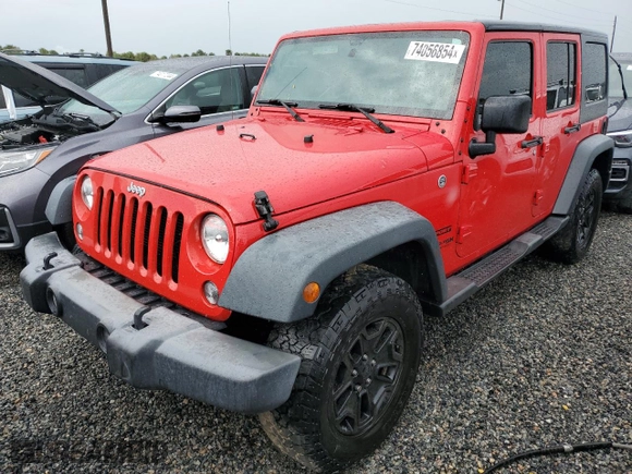 2018 Jeep Wrangler JK Unlimited Sport S with VIN 1C4BJWDG6JL891167, listed as a Copart auction lot 74056854 with 99,732 mi miles and Non Repairable. Bid and sale history available at carsss.com. Image 1.