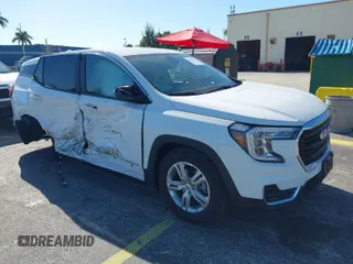 2024 GMC Terrain SLE with VIN 3GKALMEG1RL347950, listed as a IAAI auction lot 41834707 with 14,436 mi miles. Bid and sale history available at carsss.com. Image 1.