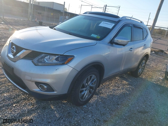 2015 Nissan Rogue SL with VIN 5N1AT2MV7FC800116, listed as a IAAI auction lot 41886014 with 138,046 mi miles. Bid and sale history available at carsss.com. Image 19.