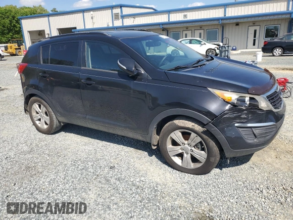 2011 Kia Sportage LX with VIN KNDPB3A29B7153383, listed as a Copart auction lot 52118075 with 191,742 mi miles and Salvage Title. Bid and sale history available at carsss.com. Image 4.