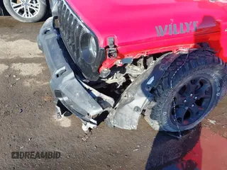 2021 Jeep Wrangler Unlimited Willys Sport with VIN 1C4HJXDG9MW754873, listed as a IAAI auction lot 41641167 with 25,410 mi miles and . Bid and sale history available at DreamBid. Image 6.
