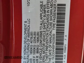 2023 Acura Integra Technology with VIN 19UDE4H66PA009939, listed as a Copart auction lot 69227314 with Not provided miles and Salvage title. Bid and sale history available at DreamBid. Image 12.