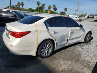 2017 Infiniti Q50 Premium with VIN JN1EV7AR0HM831261, listed as a Copart auction lot 63511775 with 79,484 mi miles and Salvage title. Bid and sale history available at DreamBid. Image 3.