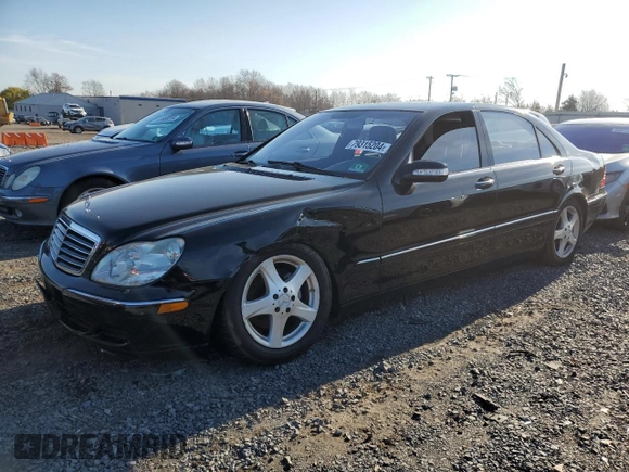 2004 Mercedes-Benz S 430 z VIN WDBNG70J94A424360, wystawiony jako Copart lot #79315204 z przebiegiem Nie podano mil oraz Szkoda całkowita • Salvage title. Historia ofert i sprzedaży dostępna na DreamBid. Obrazek 1.